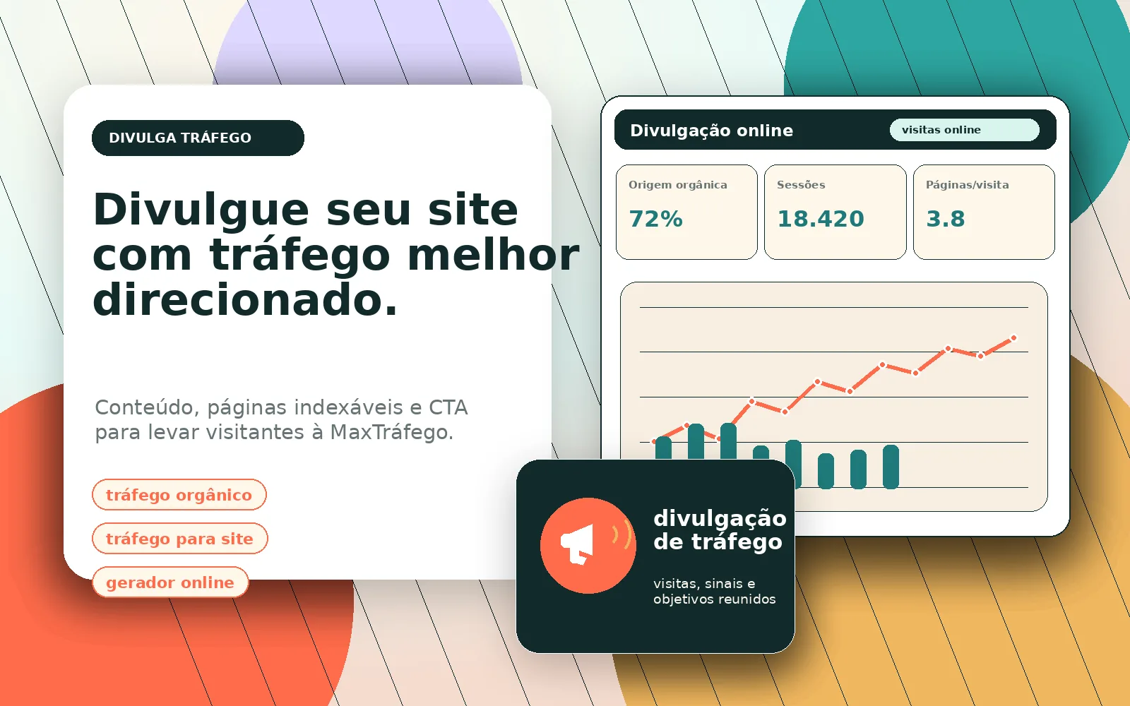 Painel visual de divulgação e geração de tráfego para site