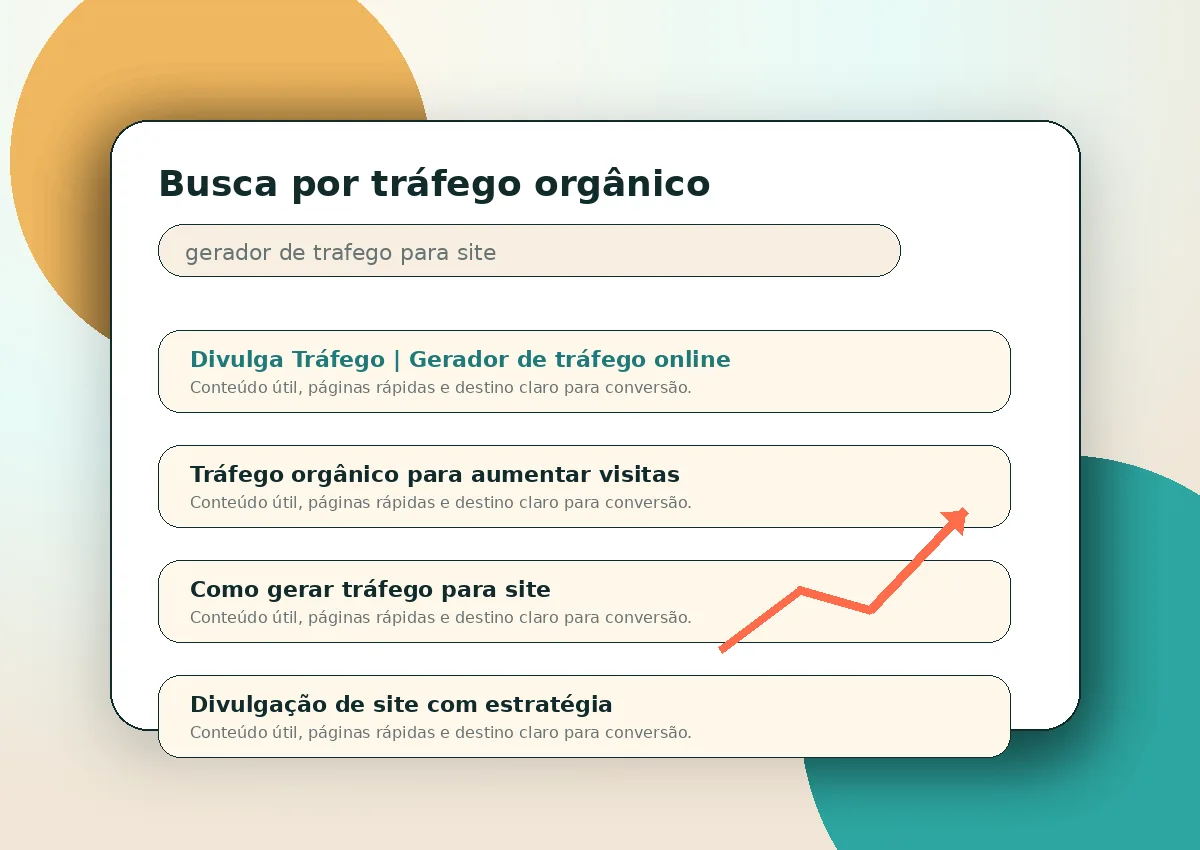 Tráfego orgânico no Divulga Tráfego